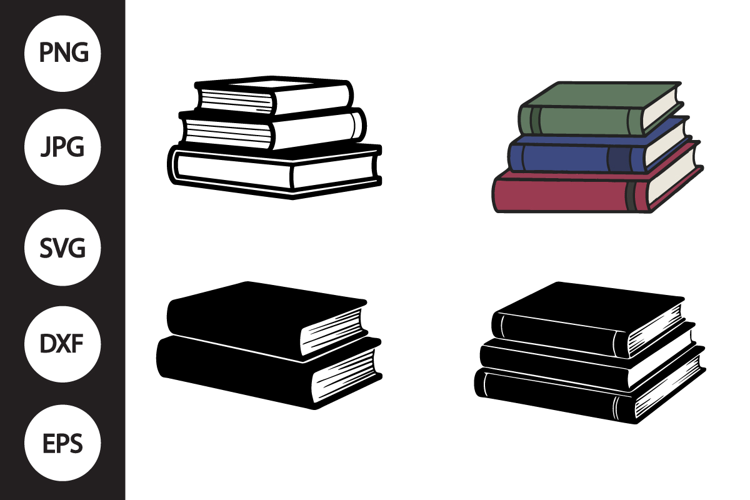 Books Stack SVG, Books Stack Clipart