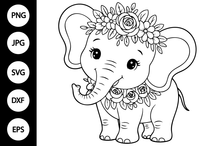 Baby Elephant SVG
