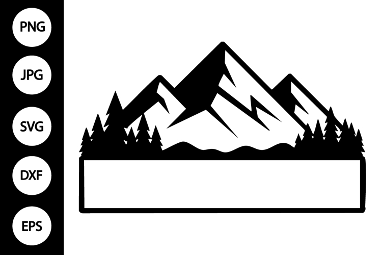 Mountain Name Frame SVG