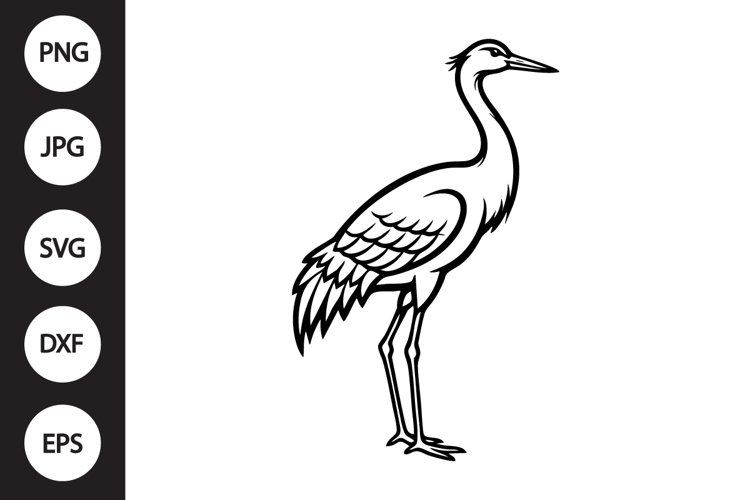 Crane Bird SVG