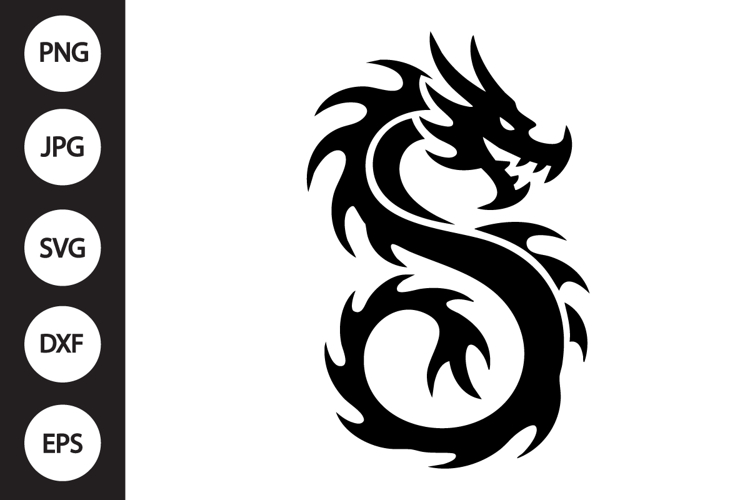 Tribal Dragon SVG