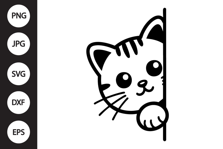 Cat Peeking Svg Image 18