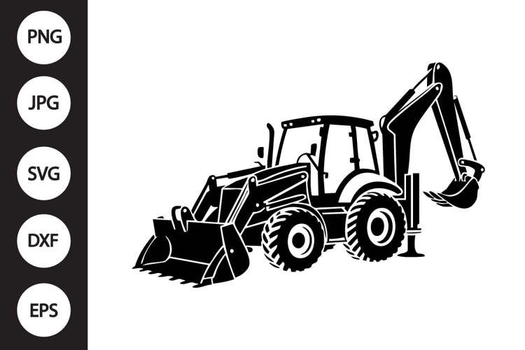 Backhoe Silhouette SVG