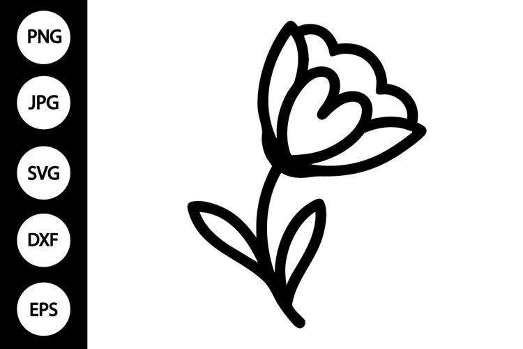 Boho Flower Outline SVG, Coloring Page