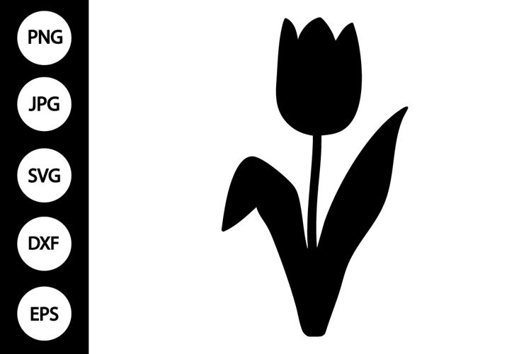 Silhouette Tulip SVG