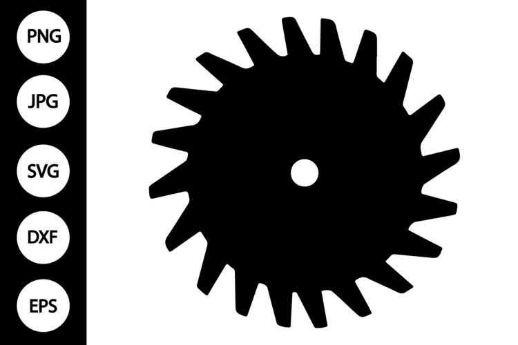 Silhouette Saw Blade SVG