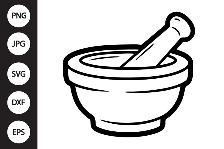 Mortar And Pestle SVG example image 1