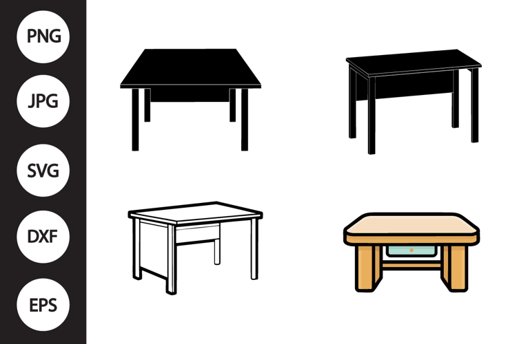 Office Desk SVG, Office Desk Clipart
