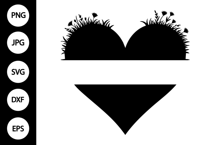 Floral Split Monogram Svg