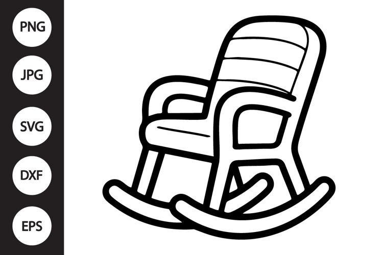 Rocking Chair SVG example image 1