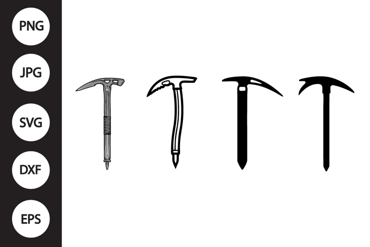 Ice Axe SVG, Ice Axe Clipart example image 1