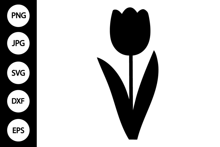 Silhouette Tulip SVG