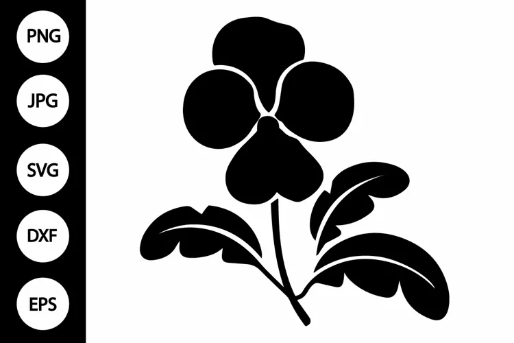 Silhouette African Violet SVG