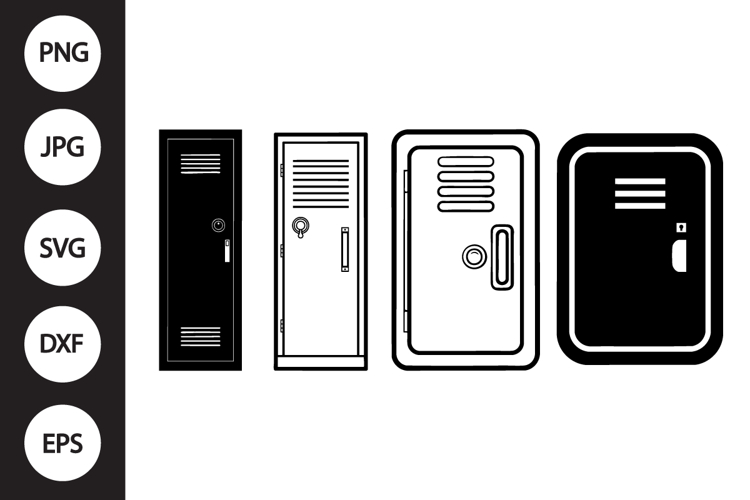 School Locker SVG, School Locker Clipart example image 1