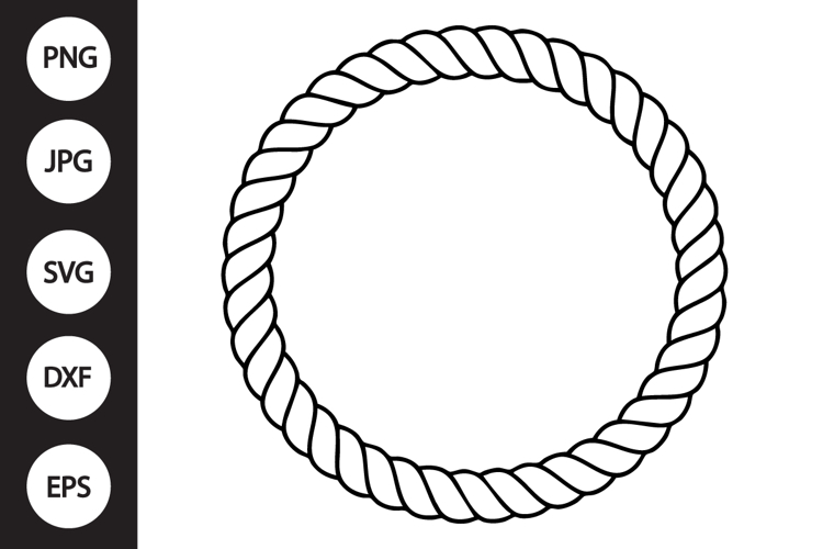Rope Circle Frame SVG