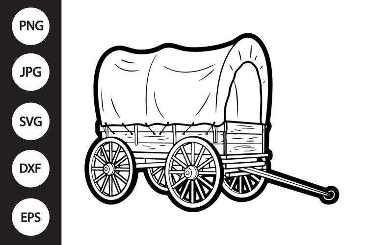 Covered Wagon SVG example image 1