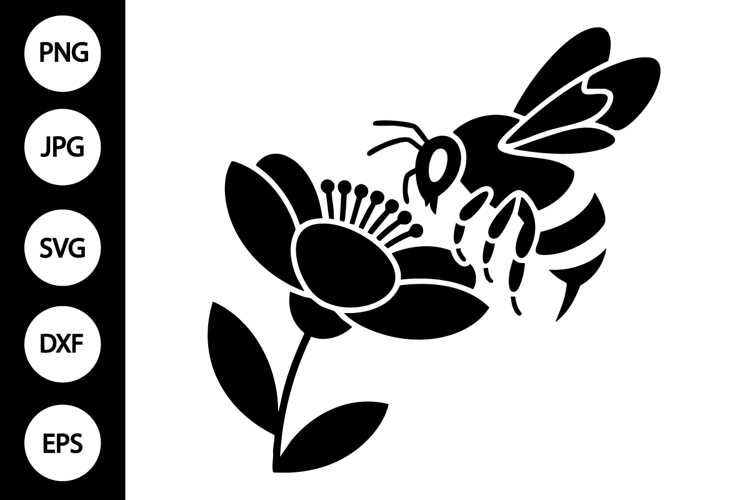 Flower With Bee Clipart Image 6