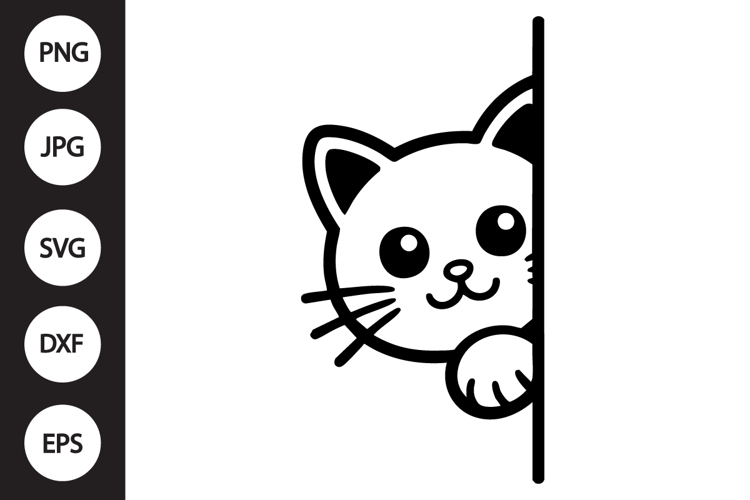 Cat Peeking Svg Image 19
