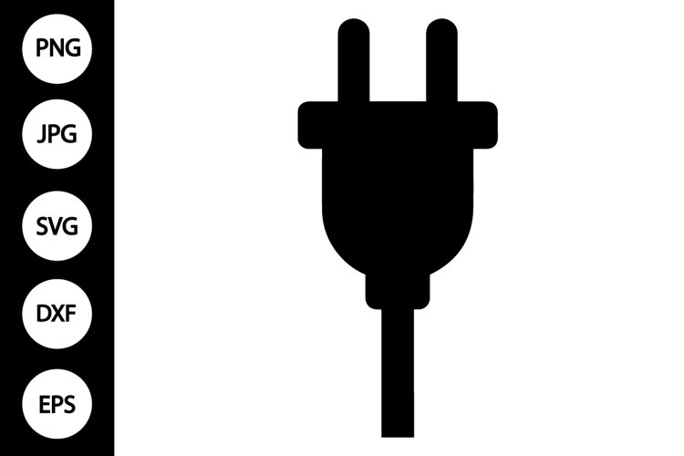 Silhouette Electric Plug SVG example image 1