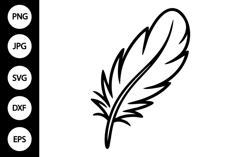 Feather Outline SVG, Coloring Page