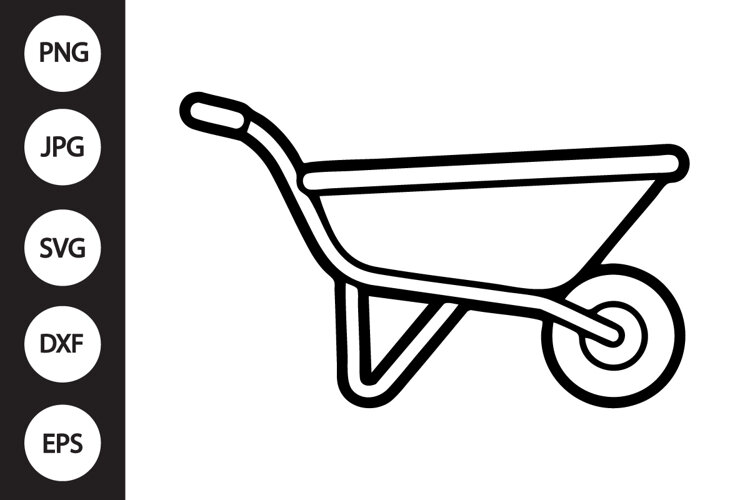 Wheel Barrow SVG example image 1