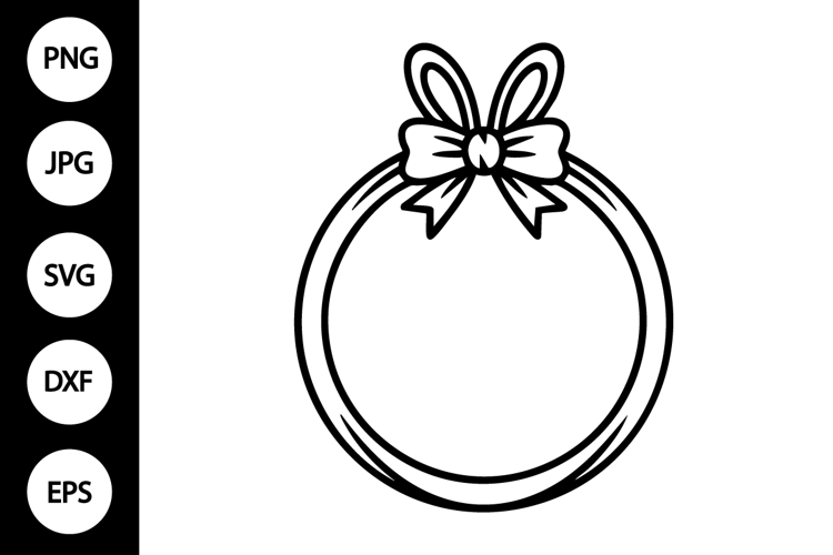 Spring Bow Frame SVG