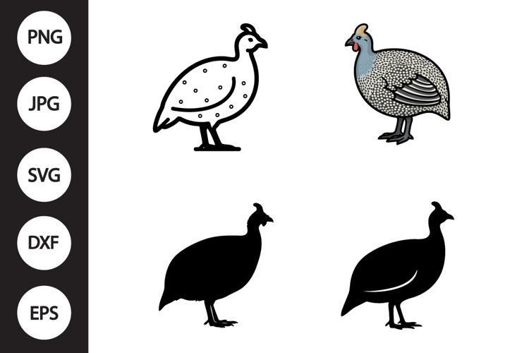 Guinea Fowl SVG, Guinea Fowl Clipart
