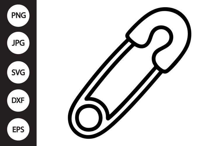 Safety Pin SVG example image 1