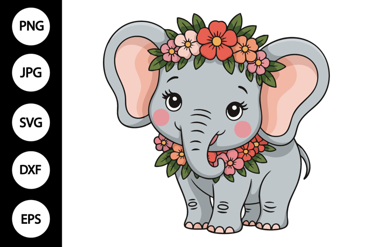 Baby Elephant SVG