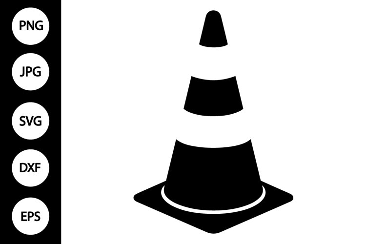 Silhouette Traffic Cone SVG