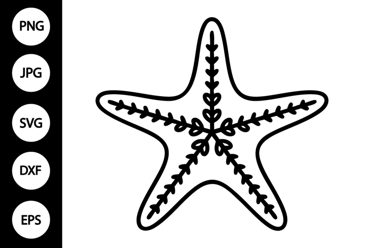 Starfish Outline SVG