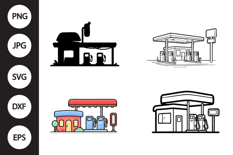 Gas Station SVG, Gas Station Clipart