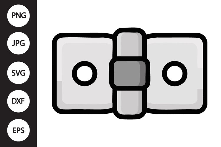 Door hinge SVG example image 1
