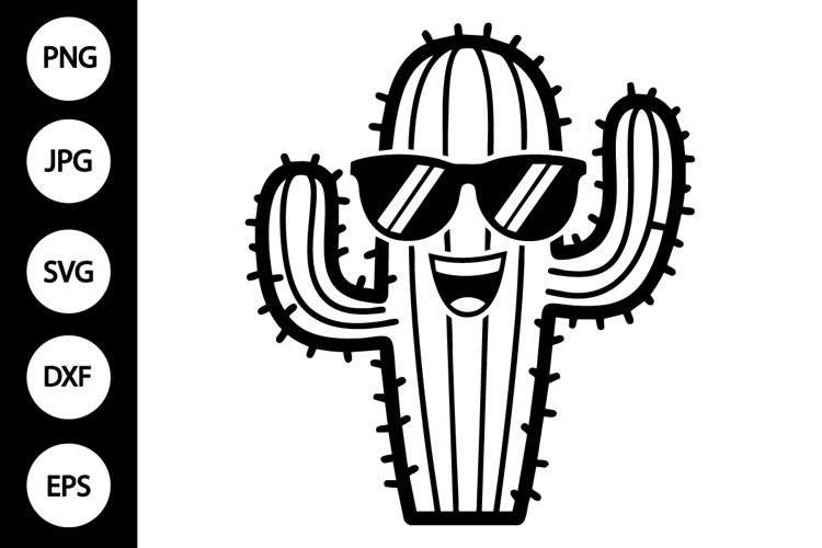 Silhouette Cactus Clipart Image 4