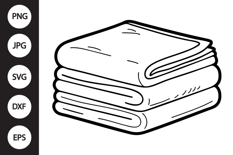 Stack of Towels SVG example image 1
