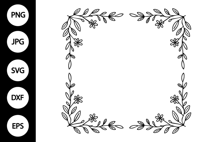 Floral Frame SVG