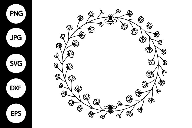 Bee Wreath SVG