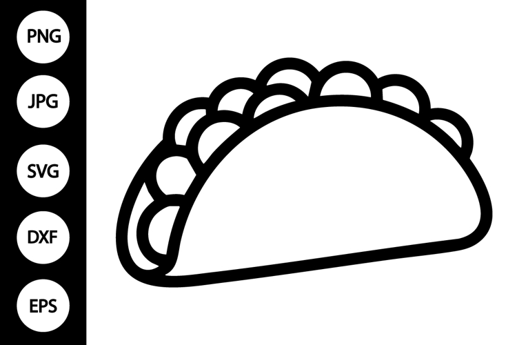 Outline Taco SVG Image 3