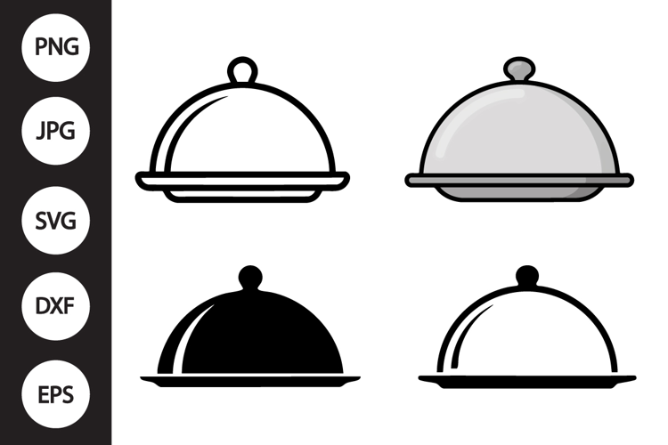 Restaurant Cloche SVG, Restaurant Cloche Clipart