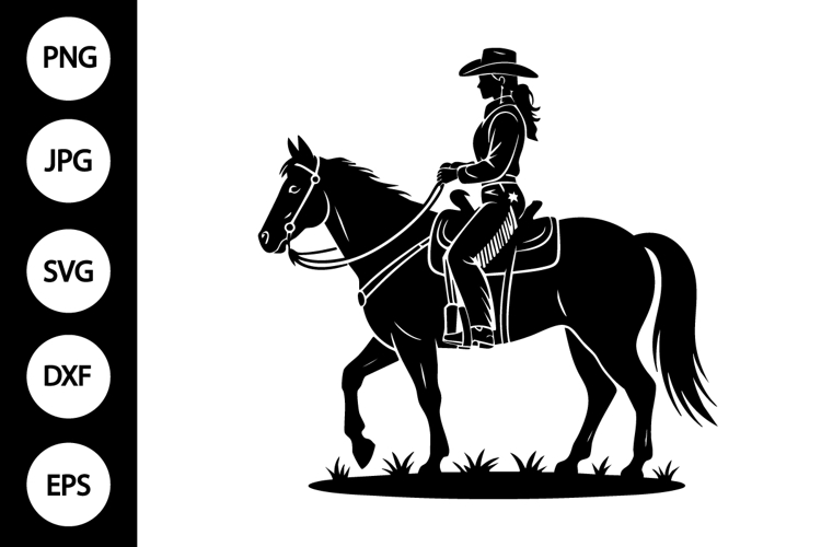 Cowgirl Rider SVG
