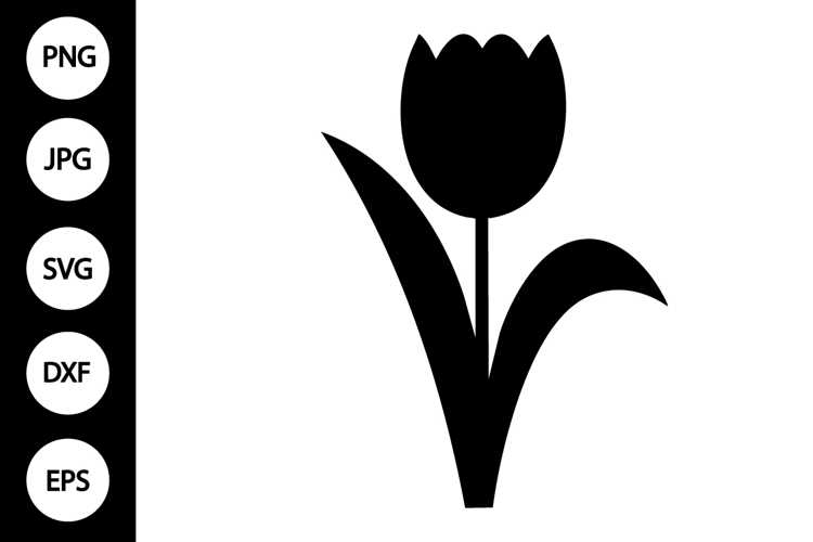 Silhouette Tulip SVG