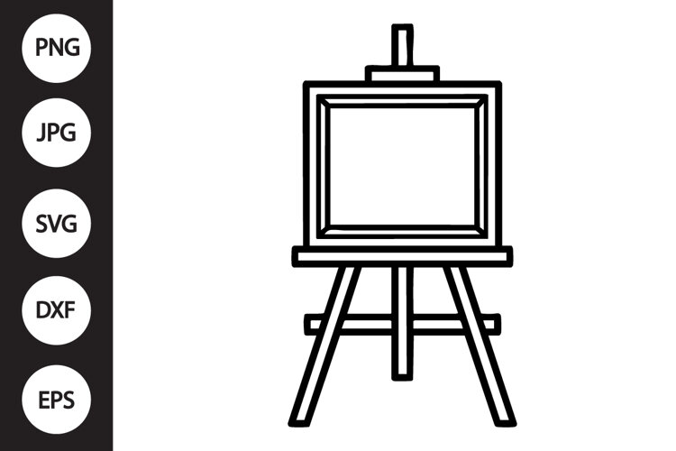 Easel Outline SVG, Coloring Page example image 1