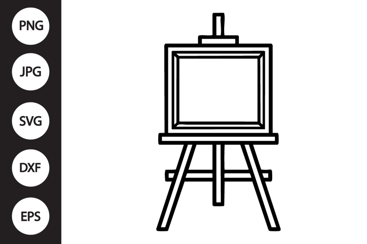 Easel Outline SVG, Coloring Page