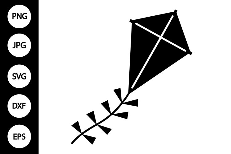 Silhouette Flying Kite SVG