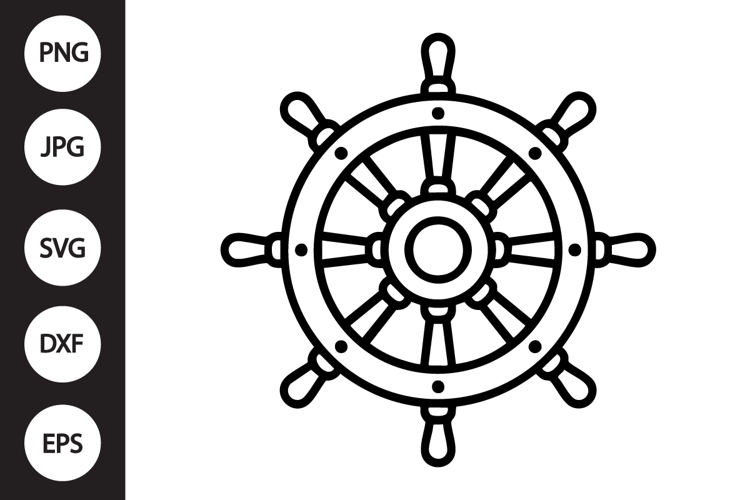 Ship Wheel Svg Image 16