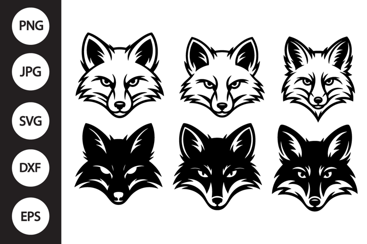Fox head clipart