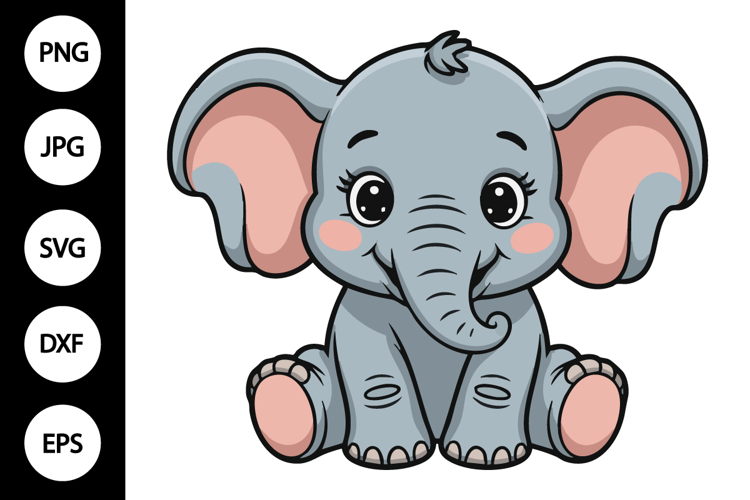 Baby Elephant SVG