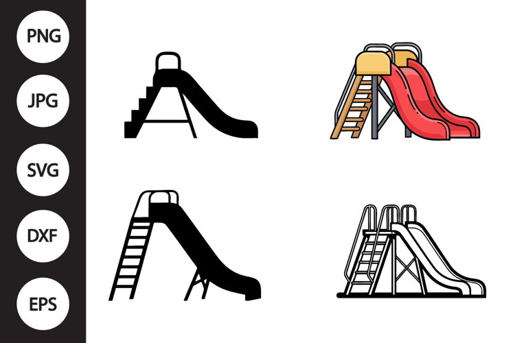 Playground Slide SVG, Playground Slide Clipart