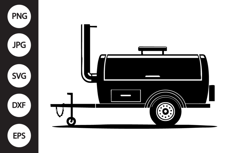Bbq Smoker Trailer SVG example image 1