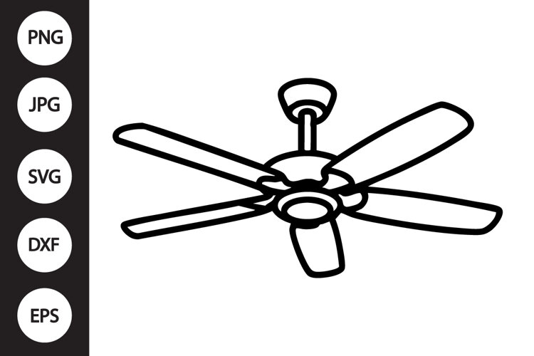 Ceiling Fan SVG example image 1